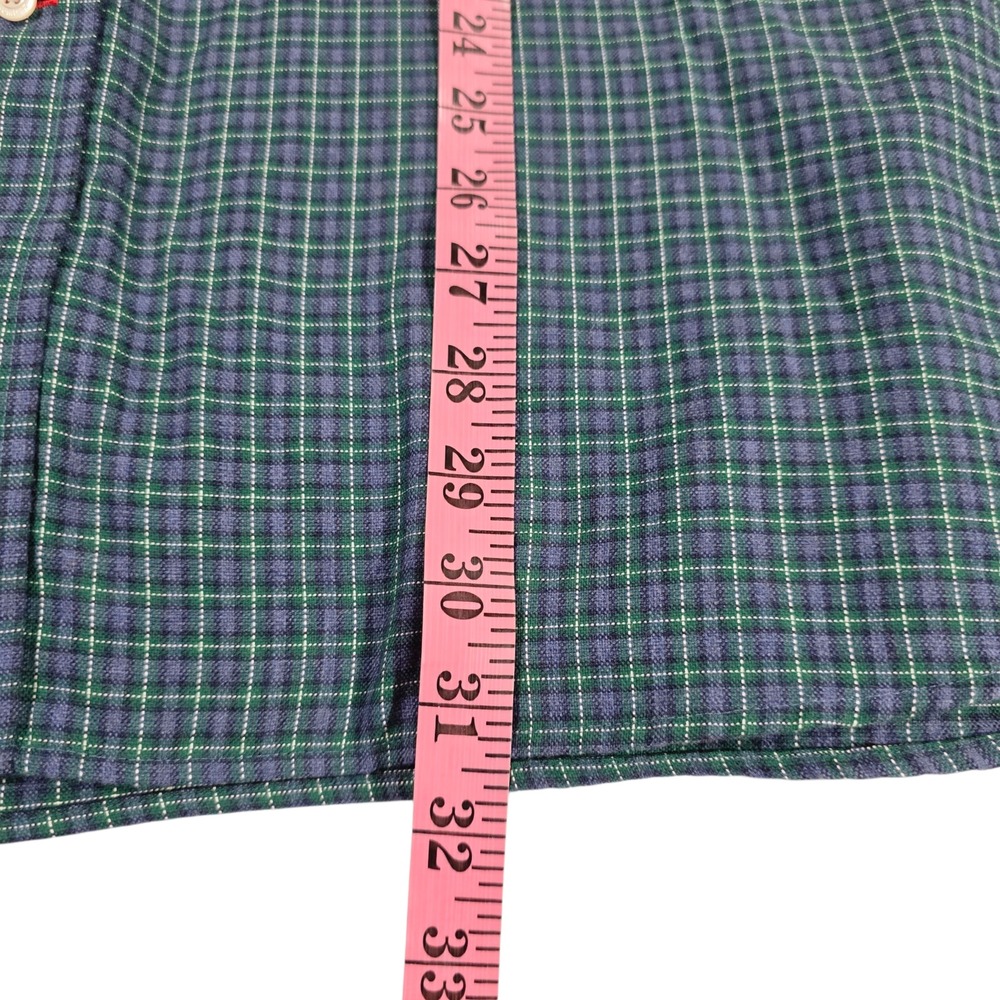 Daniel Cremieux Button Up Top Mens Green XL Plaid Woven Cotton Classic Western - Picture 9 of 11